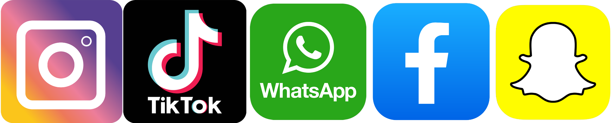 Instagram, TikTok, WhatsApp, Facebook et Snapchat