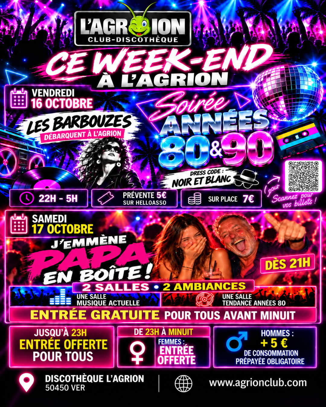 Affiche de la soirée Ce week-end à L’Agrion à L’Agrion